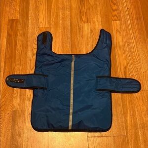 Blue Pet Rain Vest with Reflective Strip